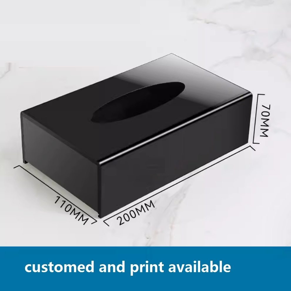 Napkin Dispenser 200mm Black Product Support Stands Hotel Consumables Room Storage Hotel Consumable Box Organization Factory Customized Custom Leather