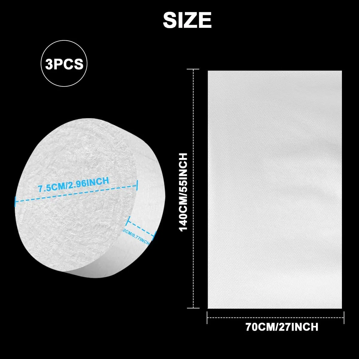 Компрессионное полотенце для пляжа 70x140 см