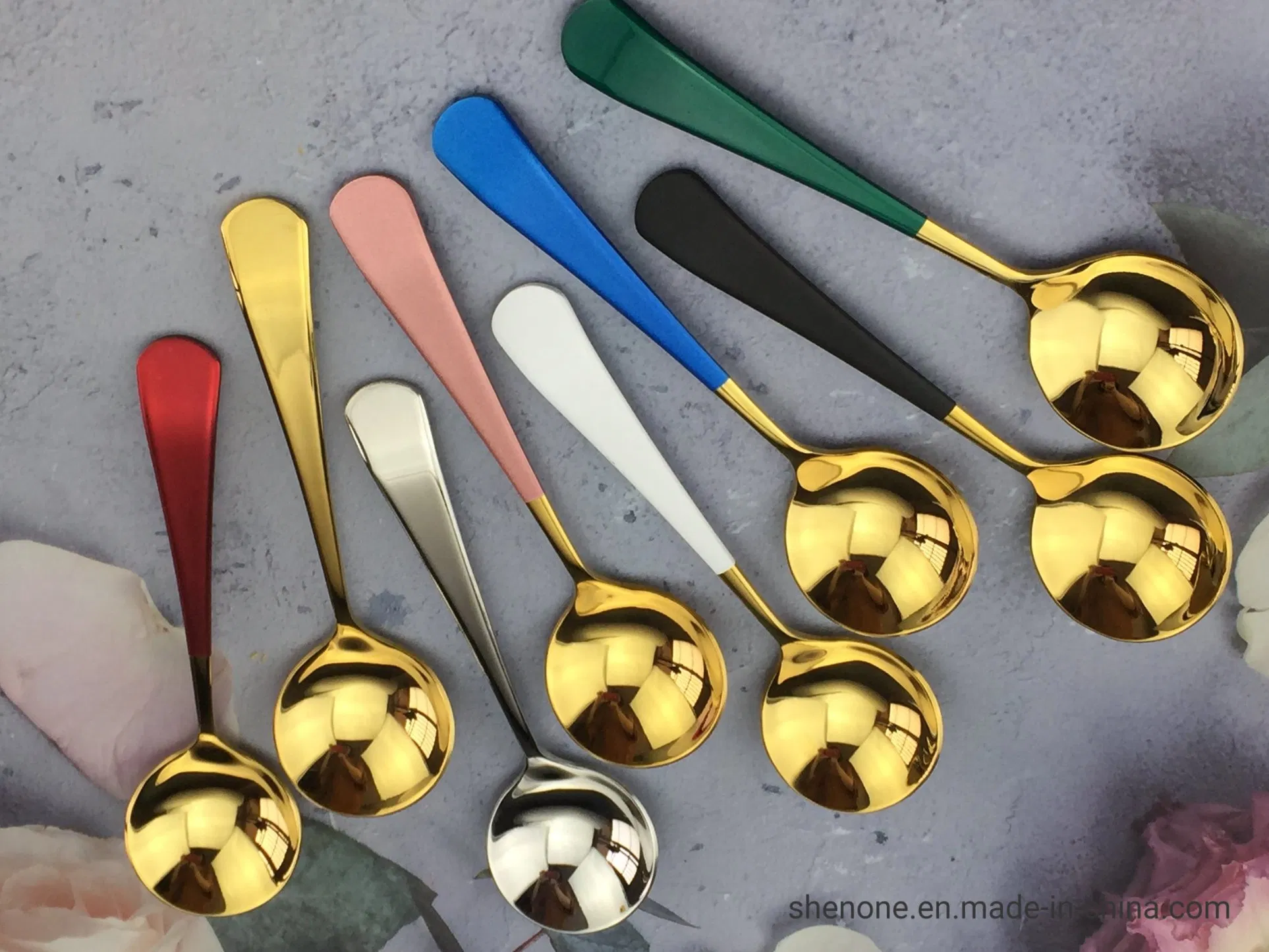 Shenone Multicolor Stainless Steel Spoon Fork Knife Cutlery Set