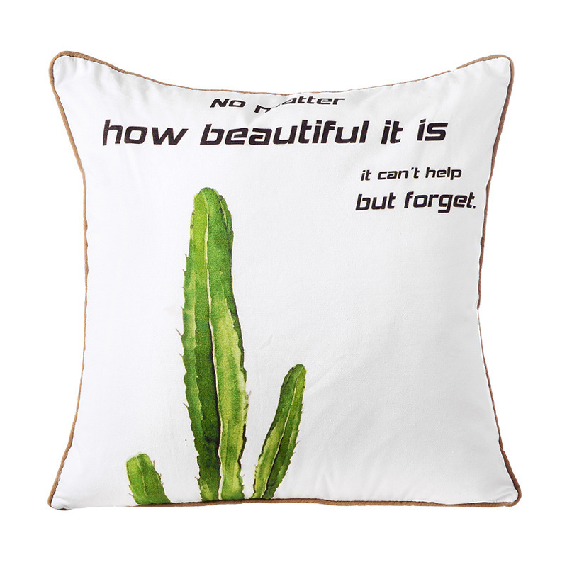 Leaves Printing Cushion Cover with Digital Print