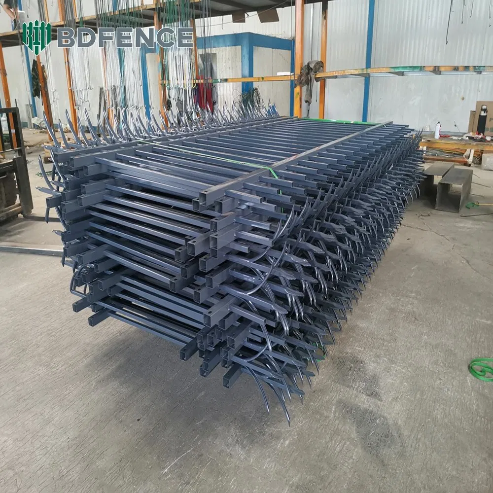 Metal Tubular Temporary WPC Vinyl PVC Composite Post Garden Steel Fence Zinc