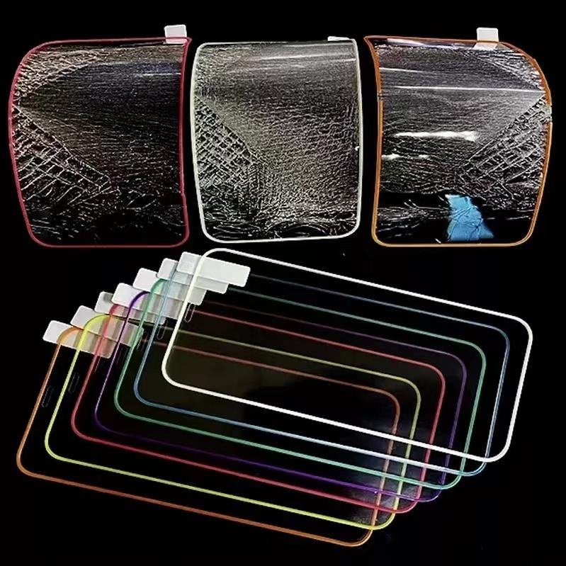 Светящиеся защитные стекла Multi Color для iPhone 11-15 PRO Max