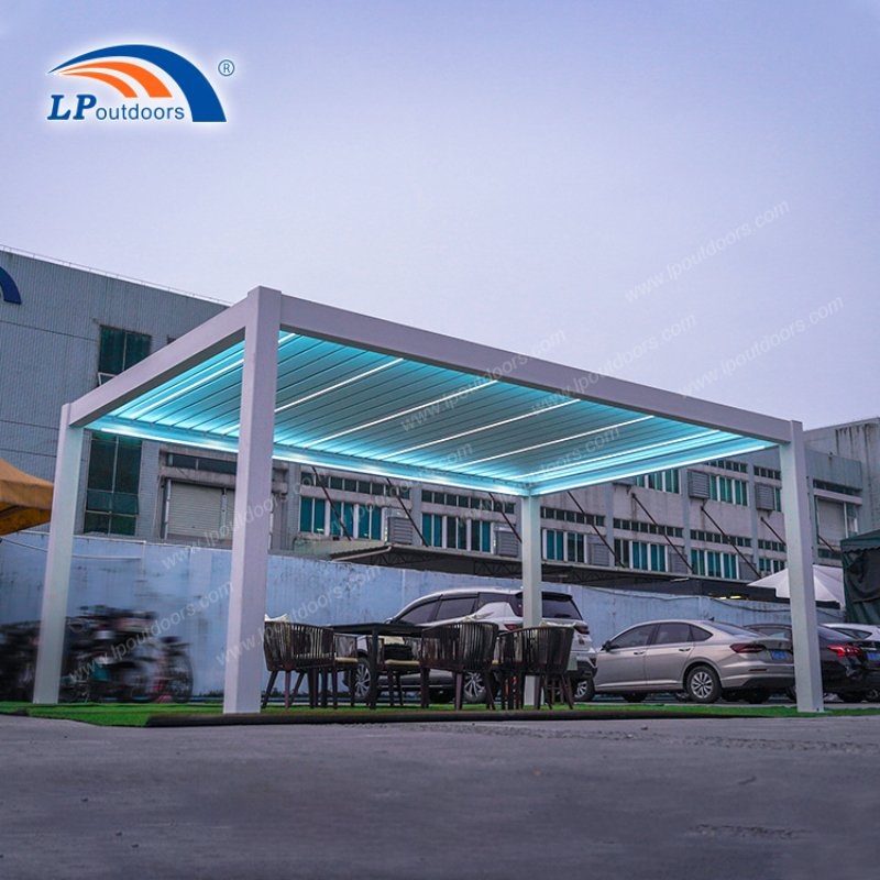 Versatile 13X20FT Motorized Aluminum Pergola with Elegant LED Lighting