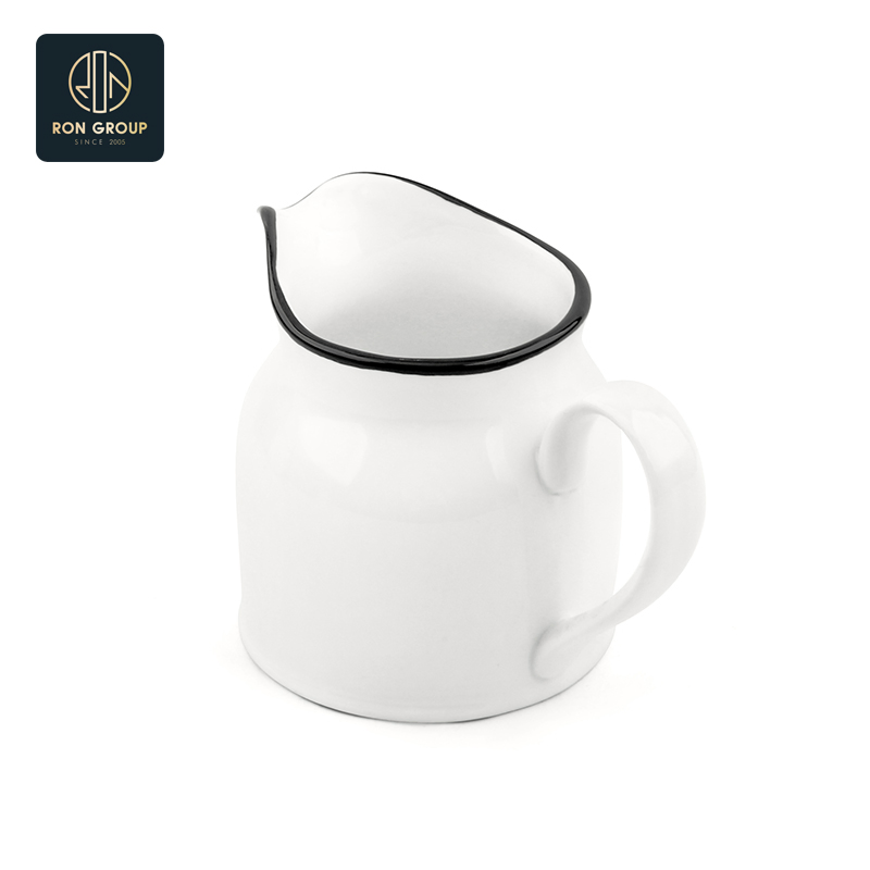 Traditional Porcelain Coffee Cafe Creamy Container Customized High Quality Ceramic Milk Pot
