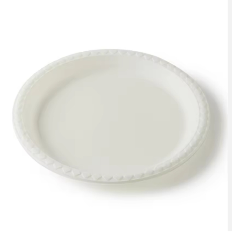 Zanbio High Quality Round Disposable Paper Plates Recyclable Salad Plate