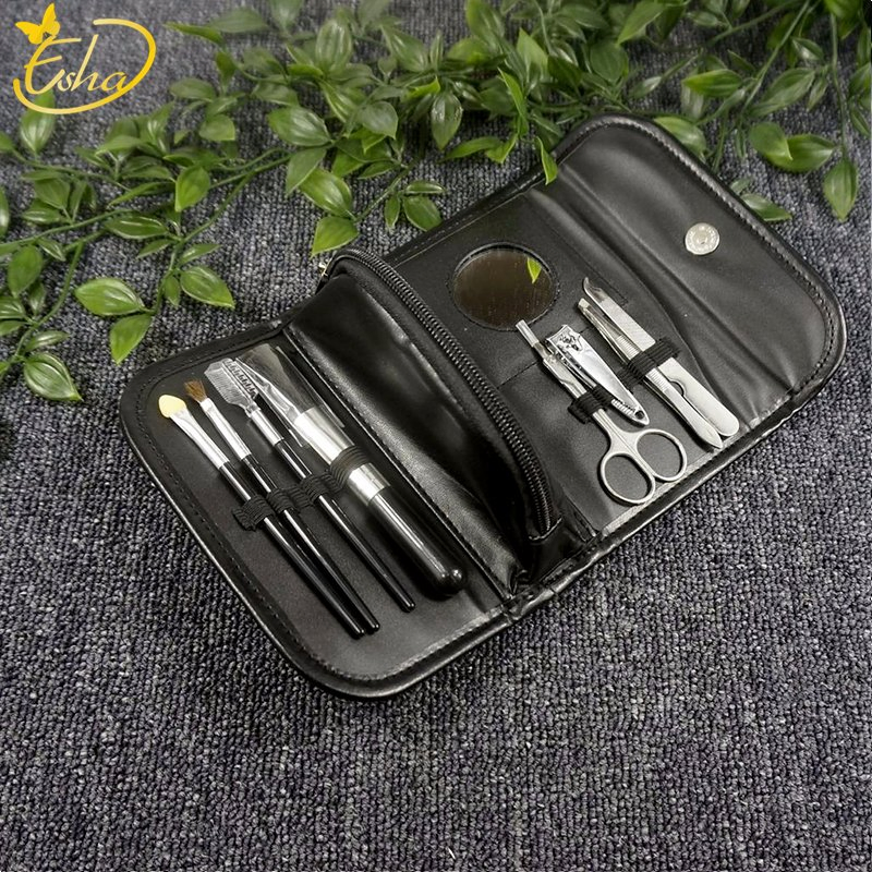 Beauty Nail Pedicure Skin Care Manicure Art Kit Eyebrow Eyelash Nails Tools with Cosmetic Bag
