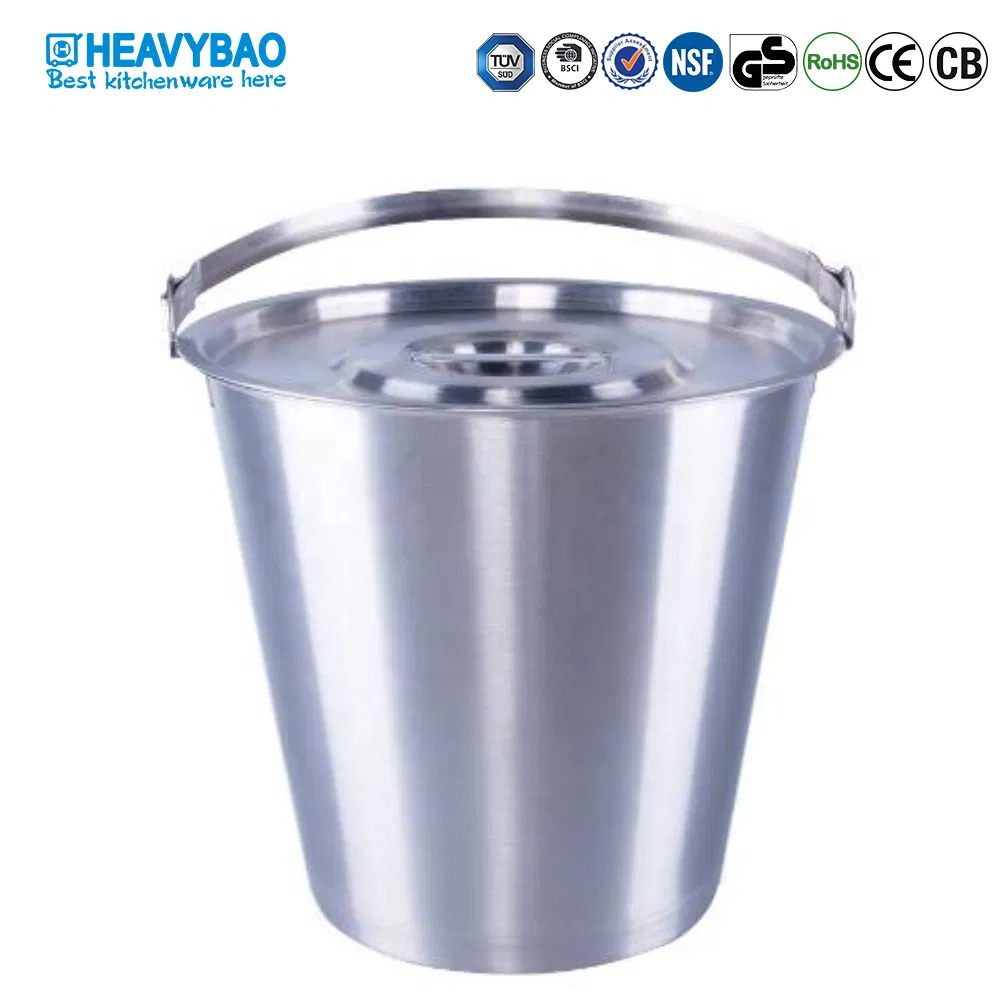 Heavybao Stainless Steel Inclined Pail Water Bucket
