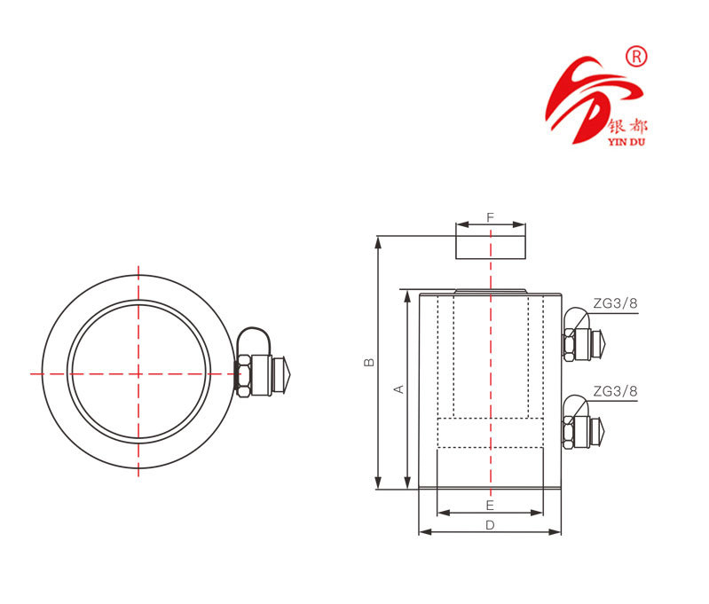 50t 200mm Heavy Duty Double Acting Hydraulic Jack (RR-50200)