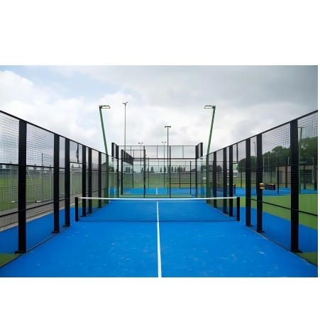 Professional Panoramic Padel Court Glass and Steel Fence Panels