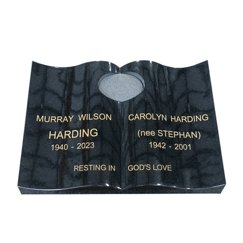 Europe Style Black Granite Stone Grave Tombstone Memorial Monument