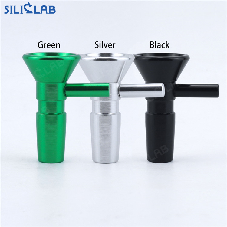 Wholesale Custom 14mm Aluminum Alloy Smoking Bowl Smoking Accessories Glass Water Pipe Tobacco Bowl