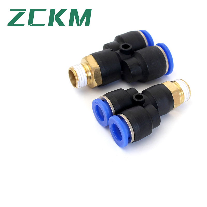 Px Series Three-Way Plastic Blue Pneumatic Fittings for Air Hose