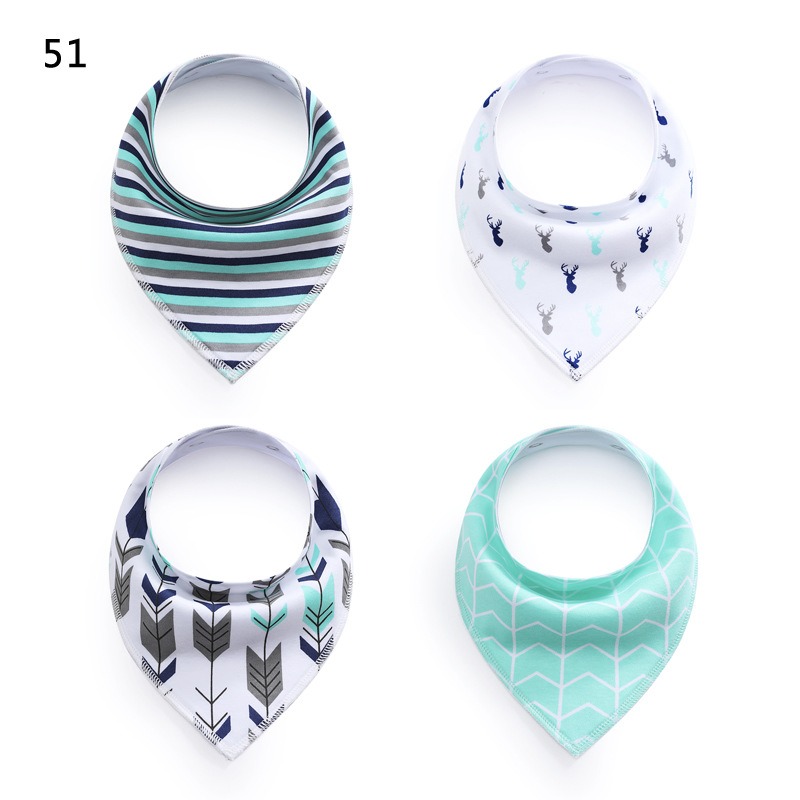 0141 Custom Fleece 100% Cotton Triangle Baby Bib Baby Bandana