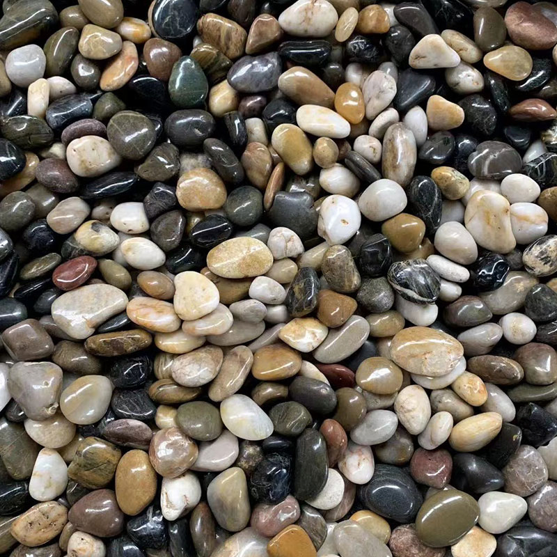 Mixed Color River Stone Driveways Pebbles Natural Landscape Cobbles