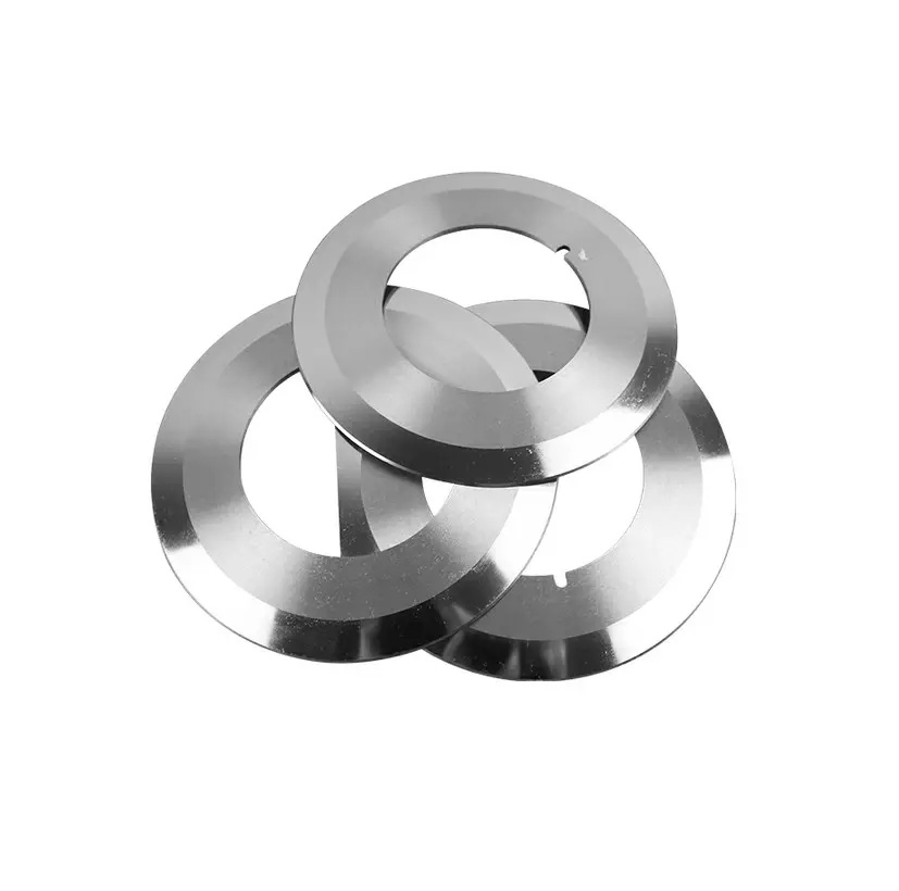 Customized Industrial Machine Tungsten Blades Circular Cutting Blade Carbide Insert Slitting Shear Knives for Rubber Toilet Paper Rewinder Tool Accessories
