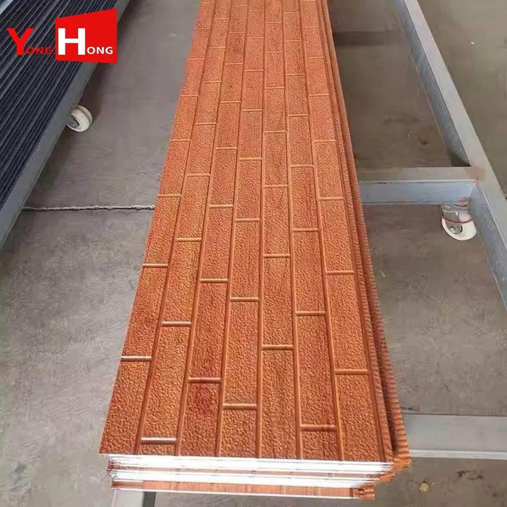Corrugated Roof PU Panels Steel Rock Wool Sandwich Wall Panel with Insulation for Wall