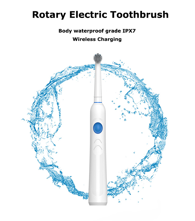 Js301 Rechargeable Rotating Electric Toothbrush Wireless Charging 2 Modes