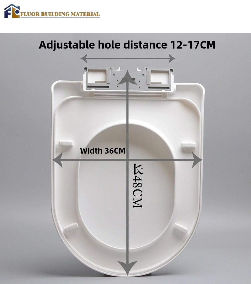 Fluor Custom Standard Bathroom Extended PP Toilet Seat Cover