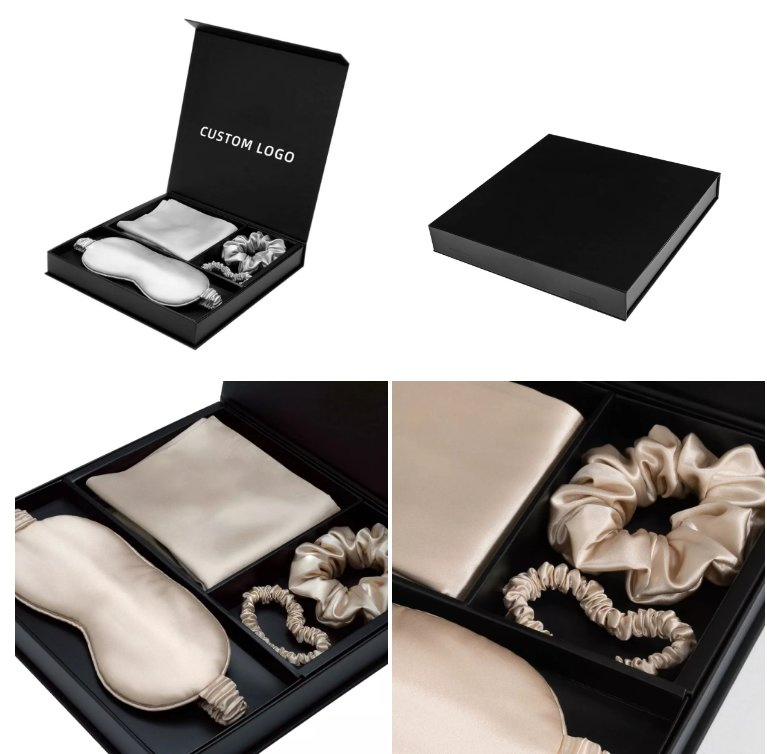 Wholesale Best Selling Luxury 100% Mulberry Silk Pillowcase Set with Eye Mask Silk 6A Grade Gift Set