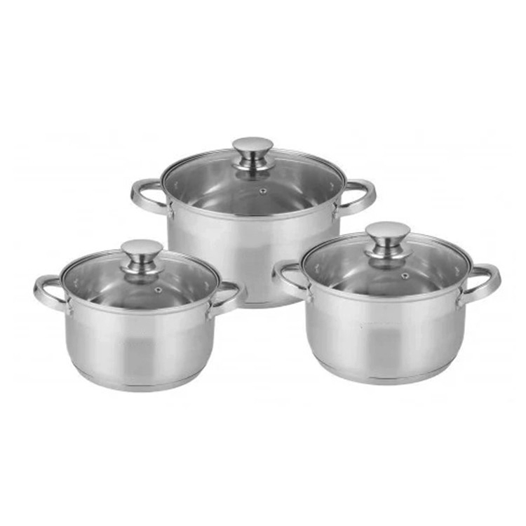 Набор кастрюль из нержавеющей стали с цветным покрытием