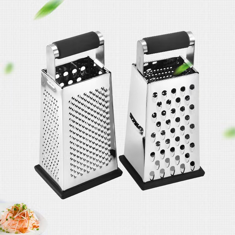 Home Kitchen 4-Sided Stainless Steel Multi-Functional with Handle Grater and Peeler