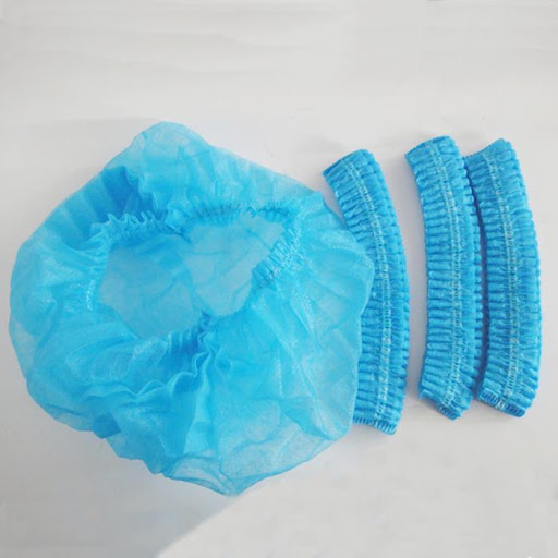 Food Industry Nurse Non Woven Hairnet for Kitchen with Logo Bouffant Hair Net Clip Disposable Cap