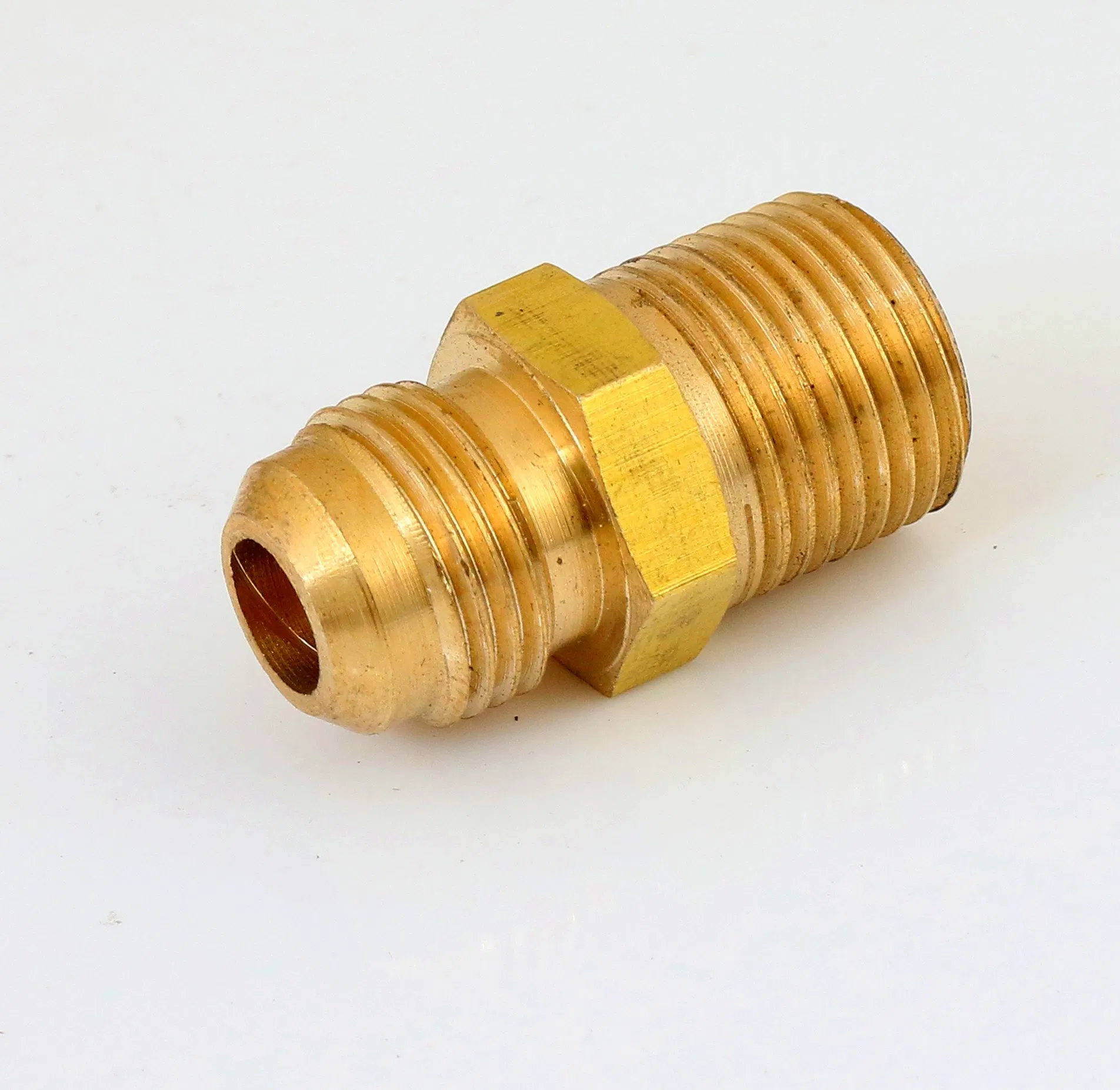 Male Thread Hexagonal Nipple 3/8" Flare Brass Fitting