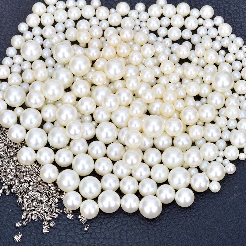 Заклепки декоративные жемчужные кожаные для одежды