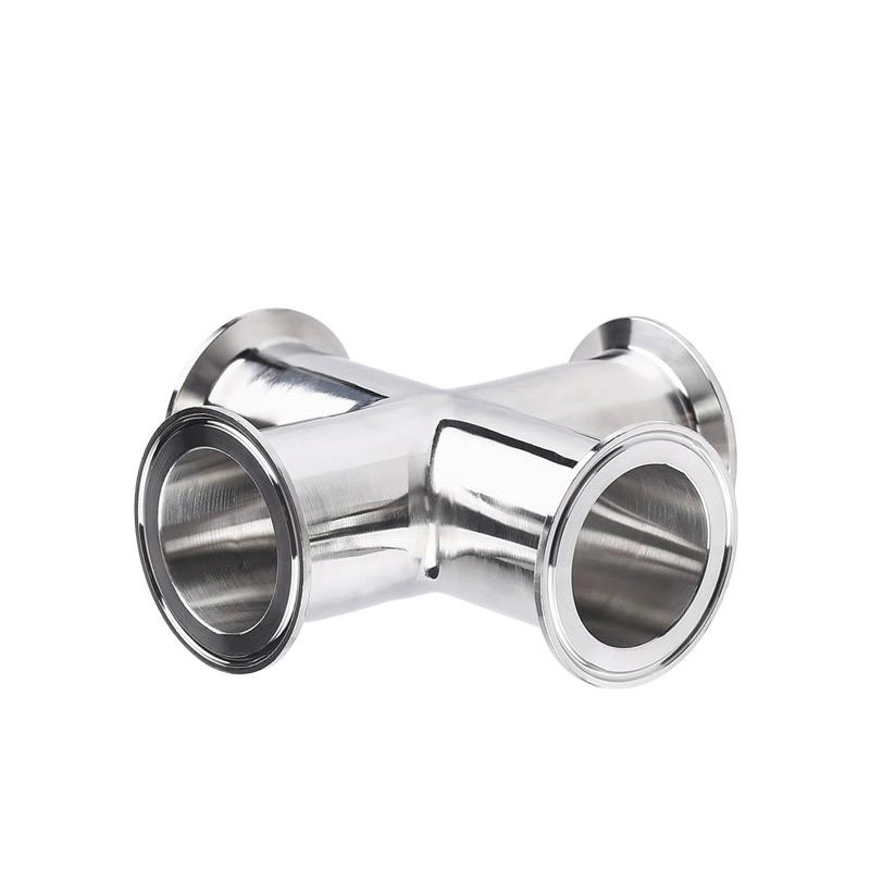 Premium Polished 304/316 Stainless Steel Welding Cross Connector
