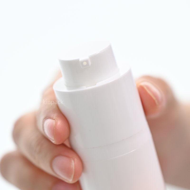 Kinpack All Plastic Cosmetic Plastic Round Rotatable Pump PP Material Airless Bottle