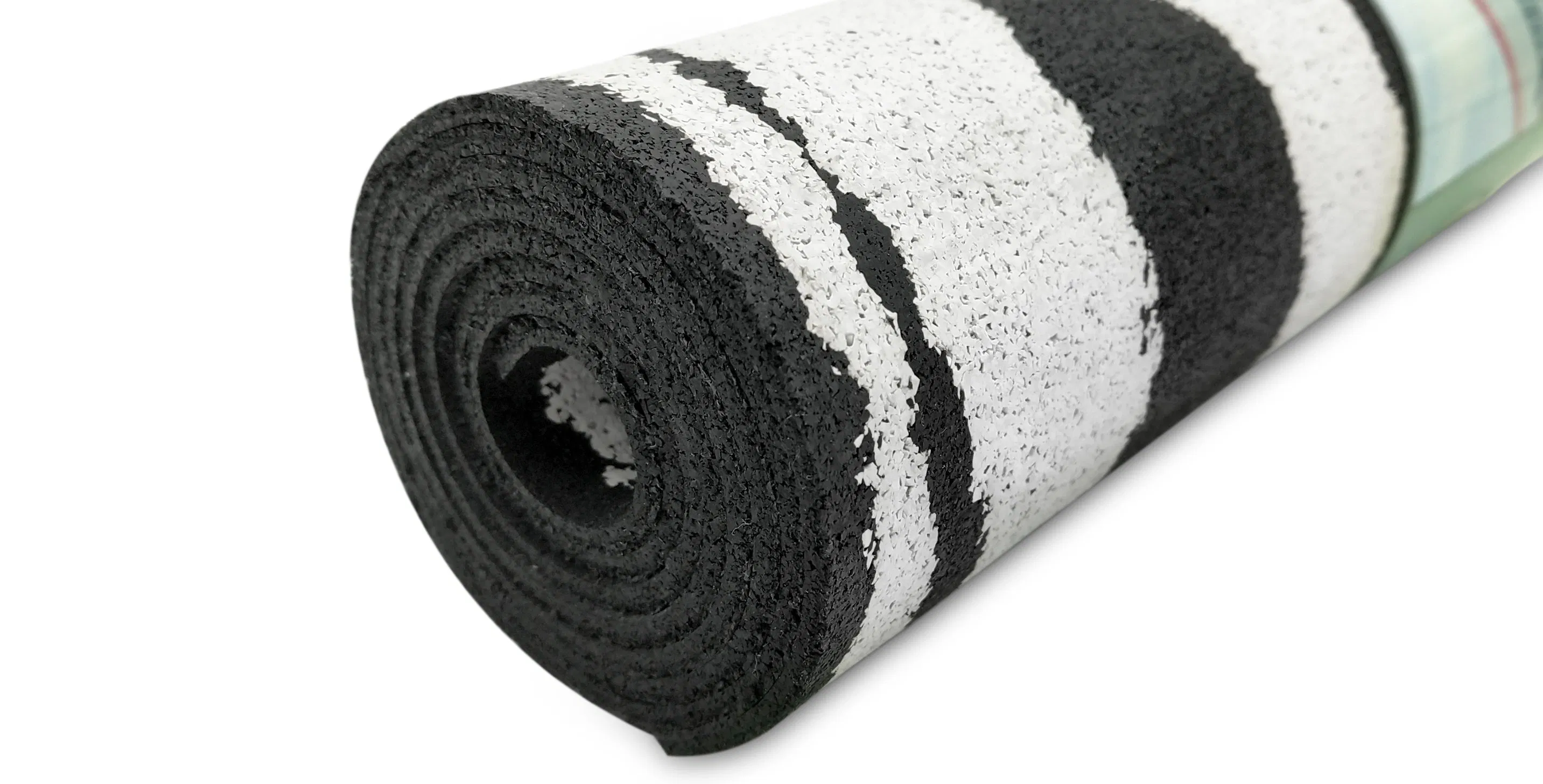 Low Price Hot Selling Rubber Gym Flooring Roll Black and White Color Rubber Roll Anti-Slip Gym Floor Rubber Roll