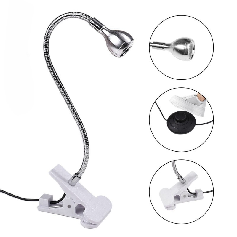 Portable UV Nail Lamp with Foot Switch and Side Clip