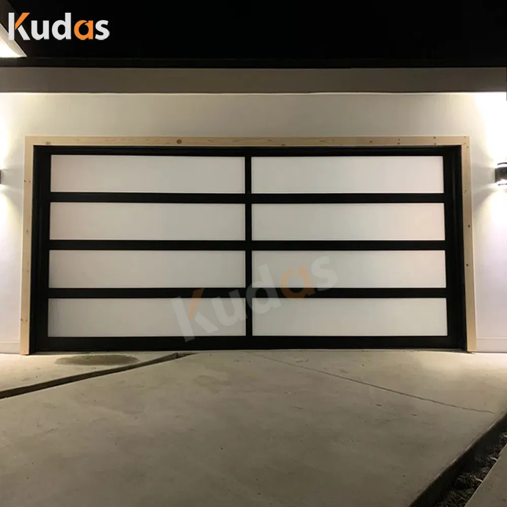 High Quality Automatic Sectional Steel Garage Door with Glass