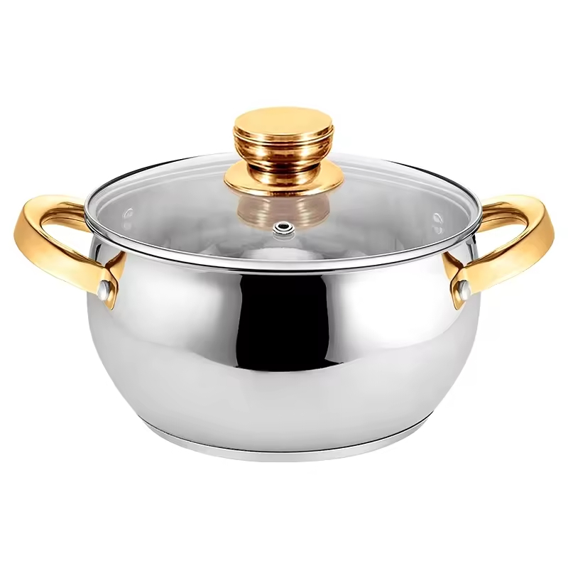 High Quality Household Kitchen Classic Casserole Pot Factory OEM Stainless Steel Cookware Set