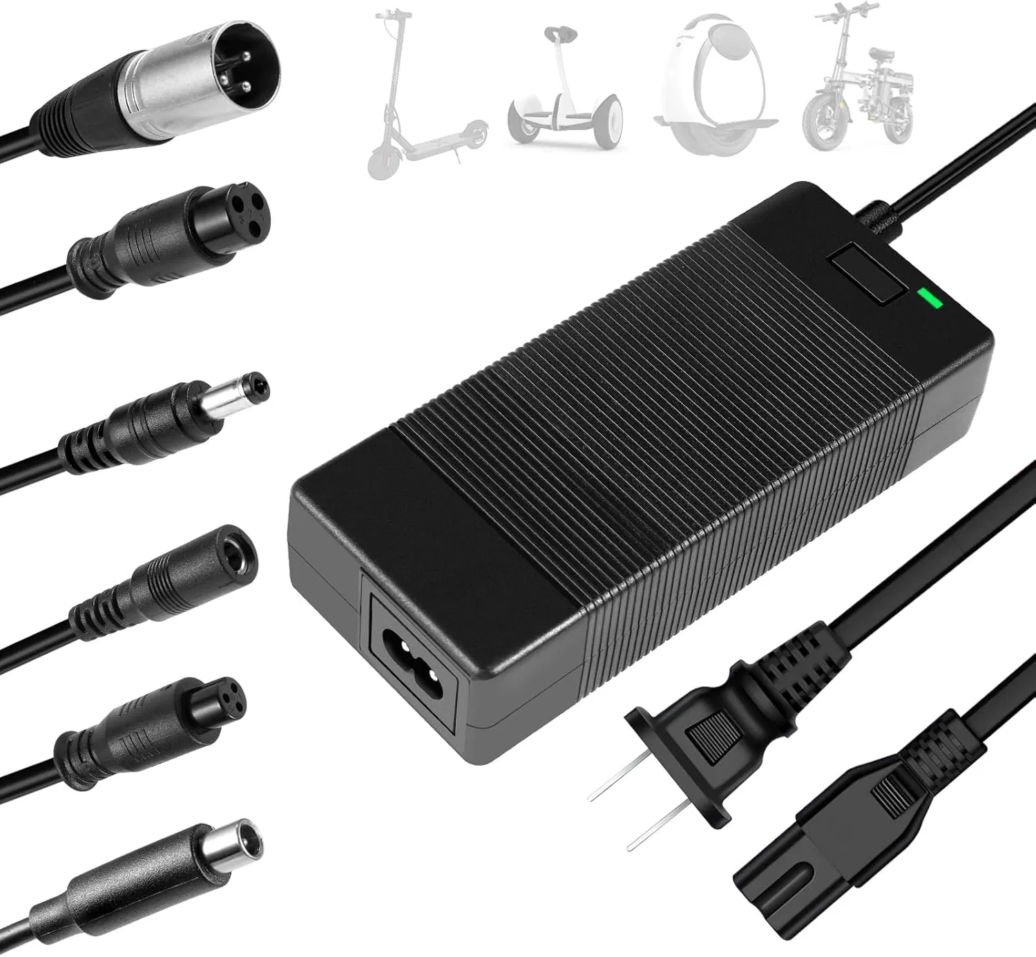 Зарядное устройство 42V 2A с 5 разъемами для Li-ion аккумуляторов