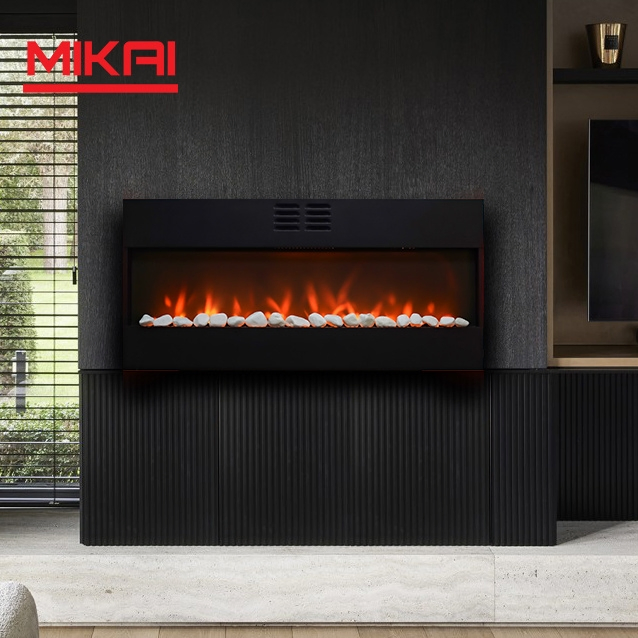 Электрический камин с эффектом живого пламени, настенный