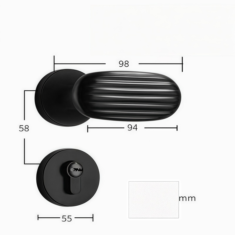 Multi-Color Silent Room Door Locks for Wooden Interiors