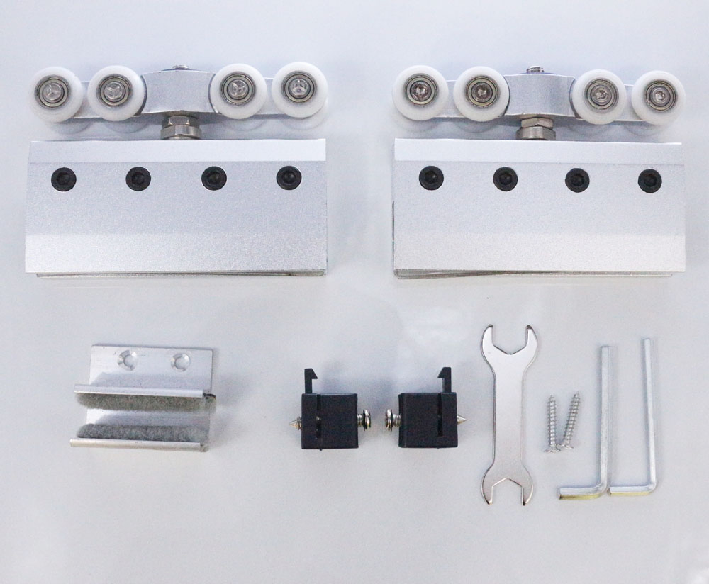 Bathroom Door Accessories Stainless Steel 304 Frameless Glass Sliding Shower Door System Sliding Door