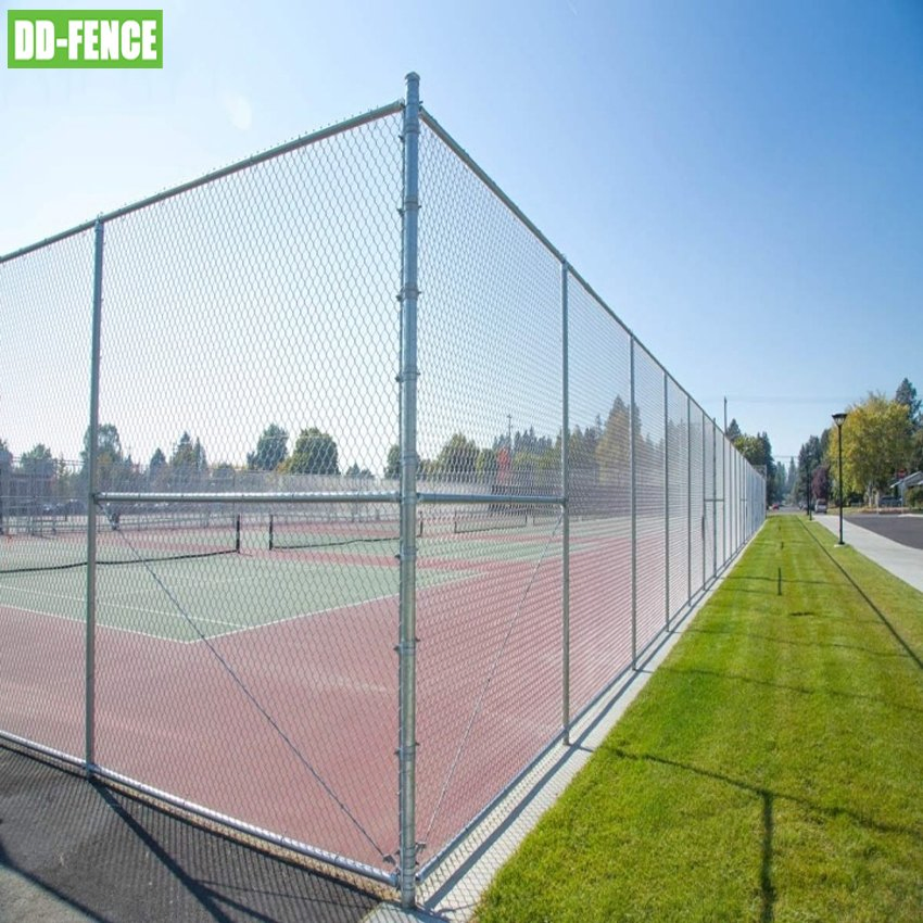 Galvanized PVC Coated Wire Mesh Diamond Hole Security Cyclone Fence Chain Link Fencing for Playground Garden Railway