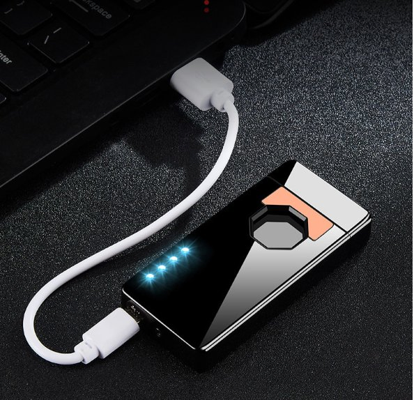 New Product Creative Windproof Double Arc Lighter USB Rechargeable Lighter