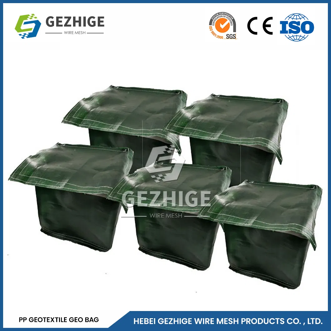 Gezhige 2.0-4.0mm Wire Thickness PVC Gabion Factory 2.0*1.0*0.5 M Hexagonal Gabion Box Net China Non-Toxic PP Gabion Bag