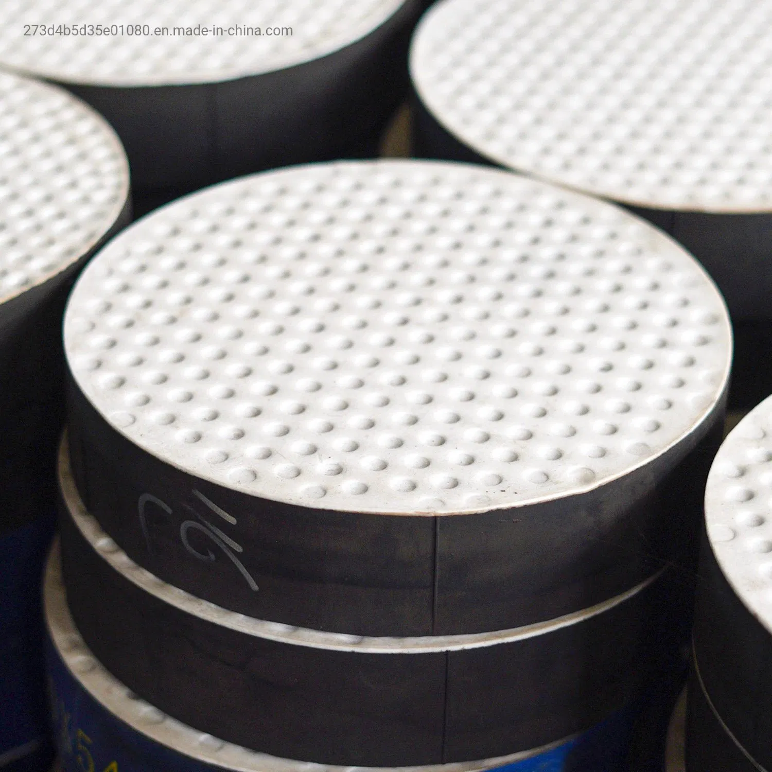 Round/ Rectangular Laminated PTFE Rubber Pad Elastomeric Bridge Bearing