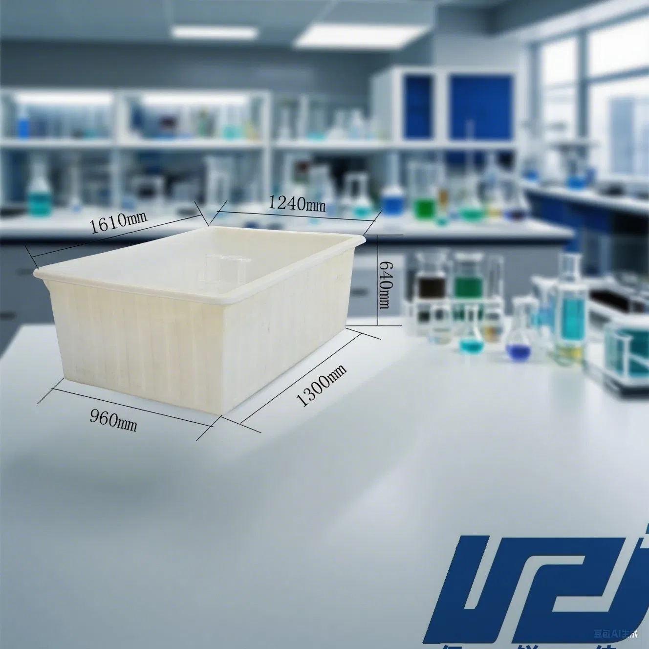 PE Material Food Container Stool Container Plastic Square Container with Stackable Design Is Convenient for Logistics Transportation