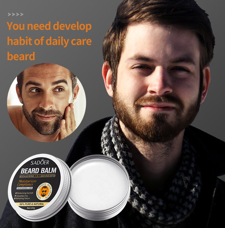 Online Wholesale in Stock Moisturizing Beard Balm Cream Beard Care Wax Private Label Beard Grooming Balm Cream for Men