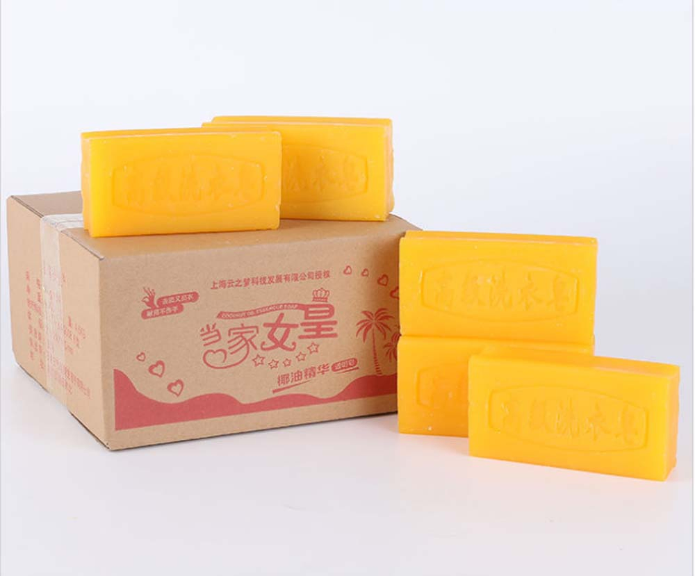 Bulk Packaging: Ultra-Low Price 250g 300g 500g Yellow Transparent Laundry Soap