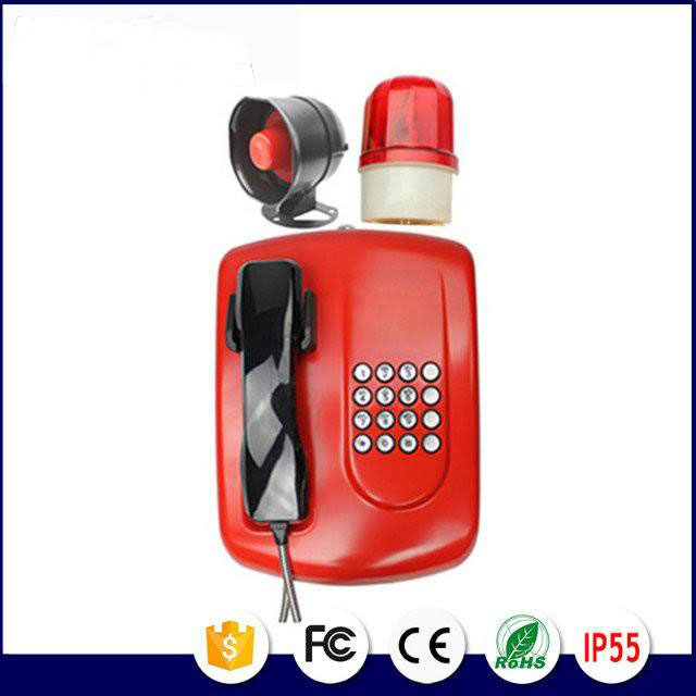 Explosion-Proof Enclosure Telephone Office Landline with Loudspeaker and Alarm Lamp