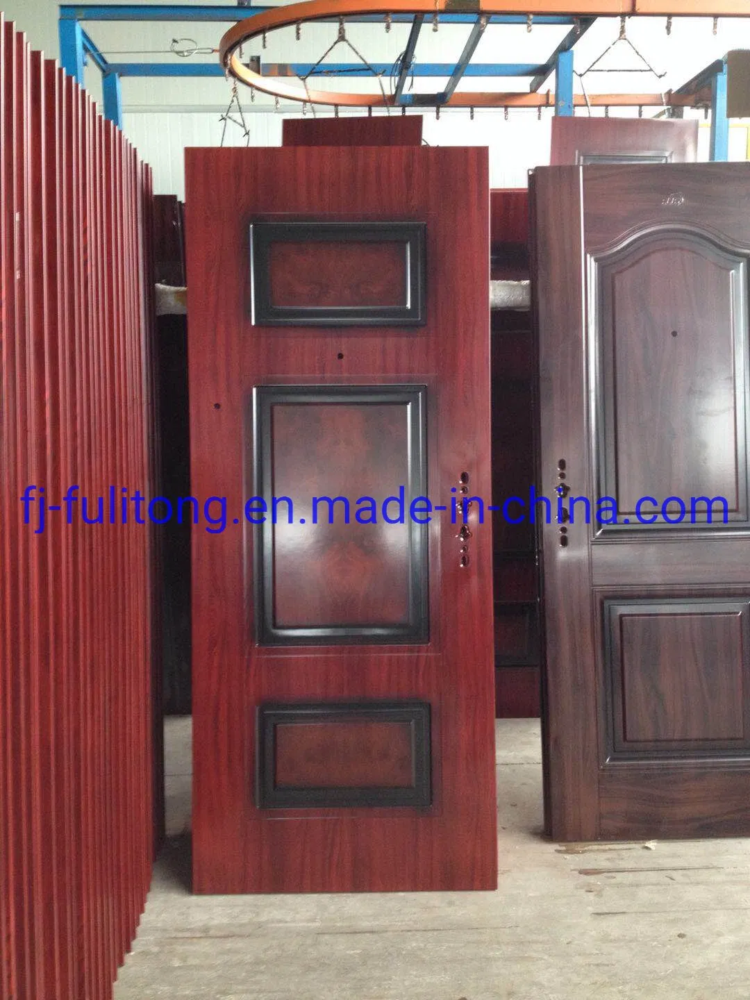 House Gate Patio Steel Glass Shutter Sliding Wooden Door