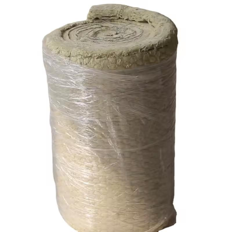 Wire-Meshed Rockwool Thermal Insulation Blanket/Roll for LNG Pipeline, Factory