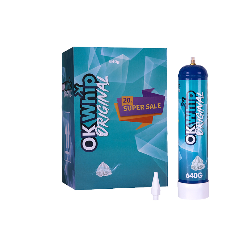 USA Stock Factory Dessert Tools Whipped Cream Charger Cylinder Best Price 12 PCS Box 640g Fast Gas Cream Charger Tank