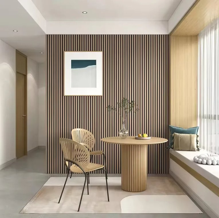 Acoustic Wood Wall Panel with Elegant Wood Veneer